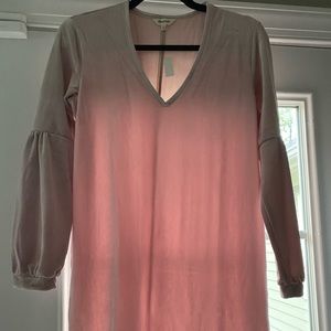 Madewell Velour Nude Dress NWT
